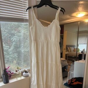 White maxi dress